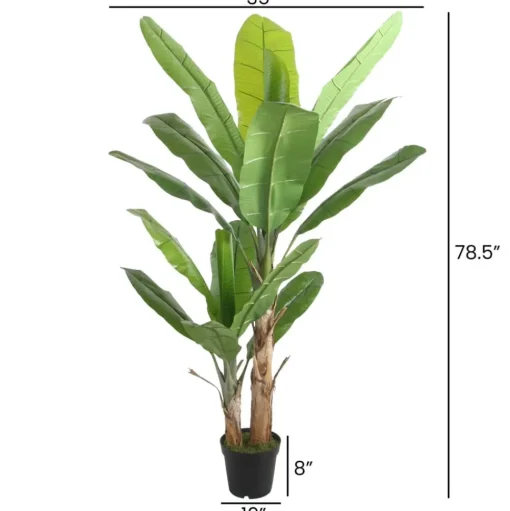 Plante artificielle extérieure, bananier, 78,5″