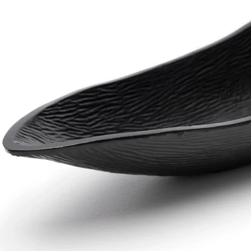 Plateau incurvé noir en aluminium, 3 x 15,5″