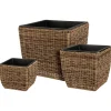 Polyrattan square planter