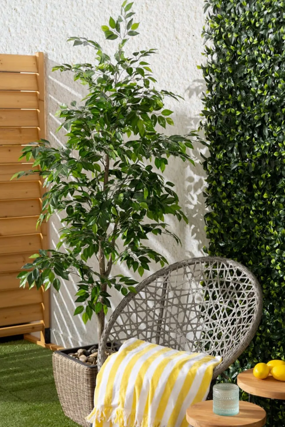 Polyrattan square planter