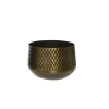 Pot pour plantes en métal doré, 5 x 7,5″