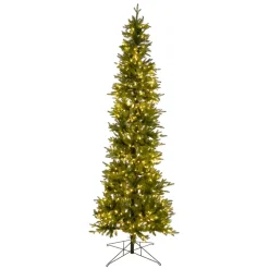 Pre-lit thin alps artificial Christmas tree, 7,5-12′