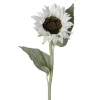 Real touch artificial white sunflower, 24"