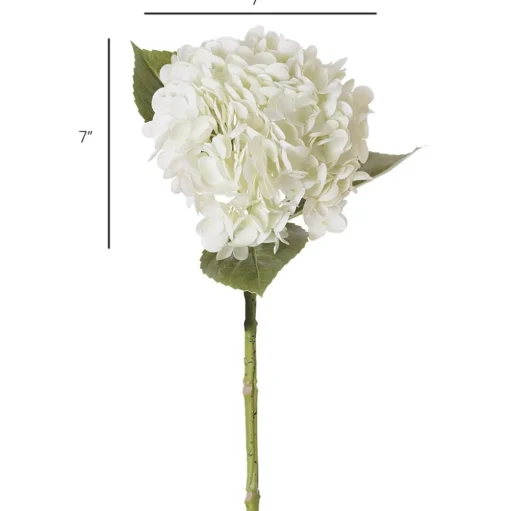 Real-touch artificial cream hydrangea flower, 18,5"