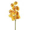 Real-touch artificial yellow cymbidium orchid, 23″