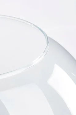 Round glass vase