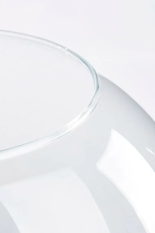 Round glass vase