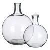 Round recycled glass bottle vase