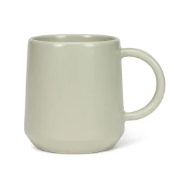 Sage green stoneware coffee mug, 12 oz