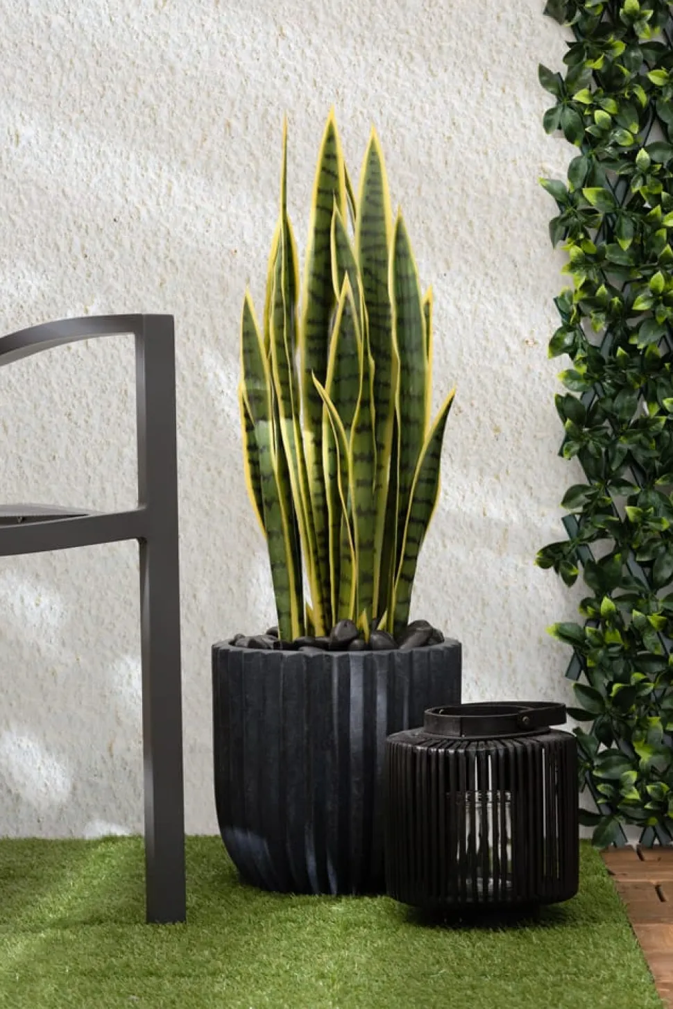 Sansevieria artificial outdoor plant, 36″