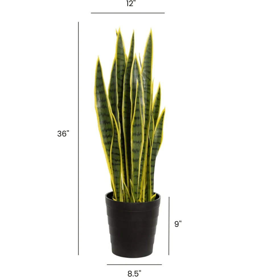 Sansevieria artificial outdoor plant, 36″
