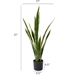 Sansevière jaune artificielle, 30″