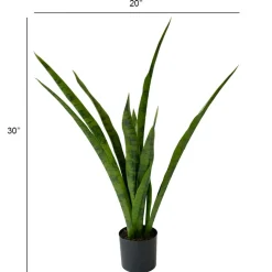 Sansevière verte artificielle, 30″