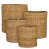 Seagrass basket with liner