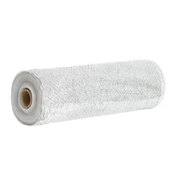 Shiny silver foil Christmas mesh, 30′ x 10"