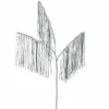 Silver Christmas tinsel hanging spray, 40"