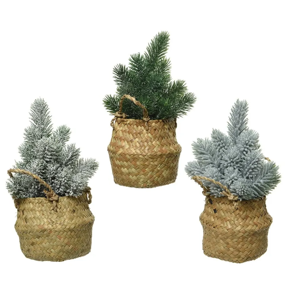 Small decorative Christmas tree in a basket, 9,5"