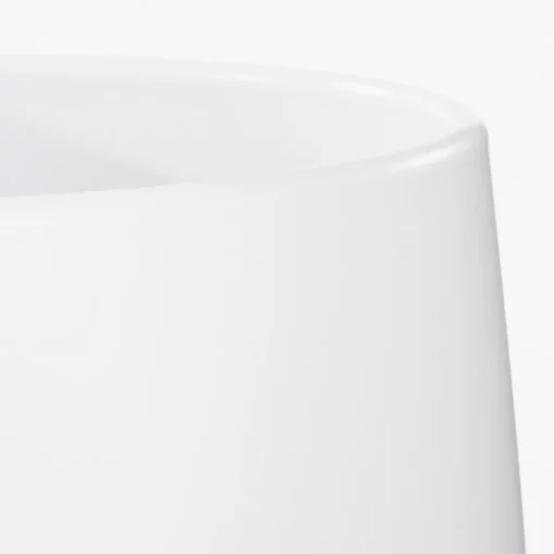 Small matte white ceramic pot, 5,5 x 6"