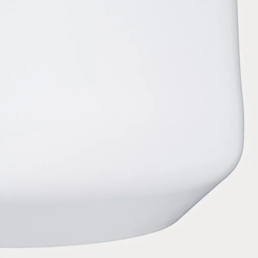 Small matte white ceramic pot, 5,5 x 6"