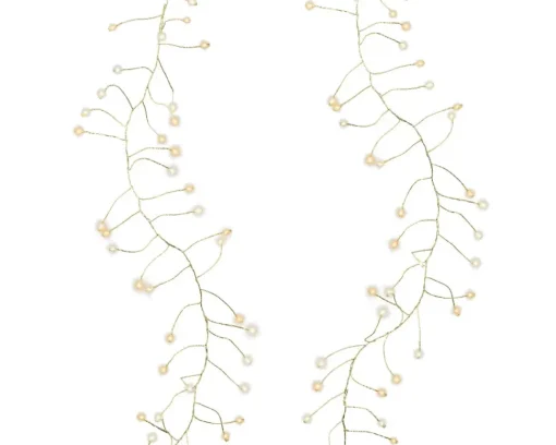 String lights with twinkle effect on gold wire, int./ext., warm white, 19,5′