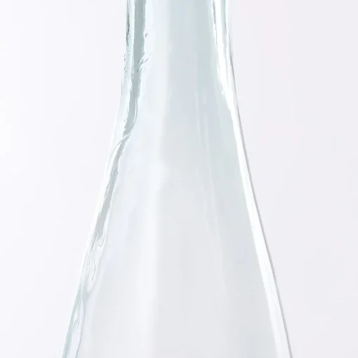 Tall transparent recycled glass vase