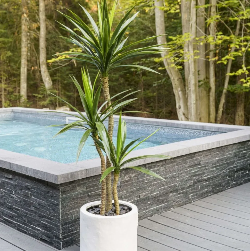 Three-trunk yucca artificial outdoor plant, 60"