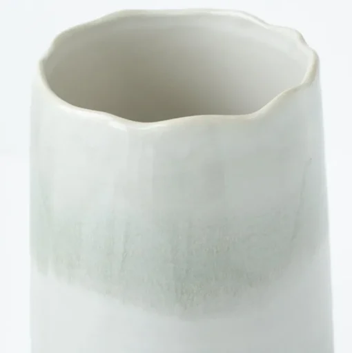Vase à fleurs en céramique rose, 10 x 5,5″