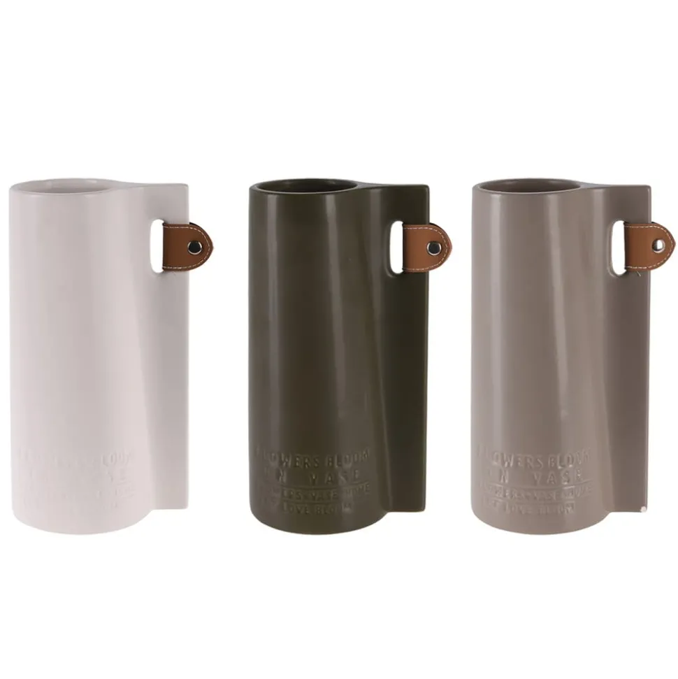 Vase décoratif uni en dolomite, 9,5 x 5″