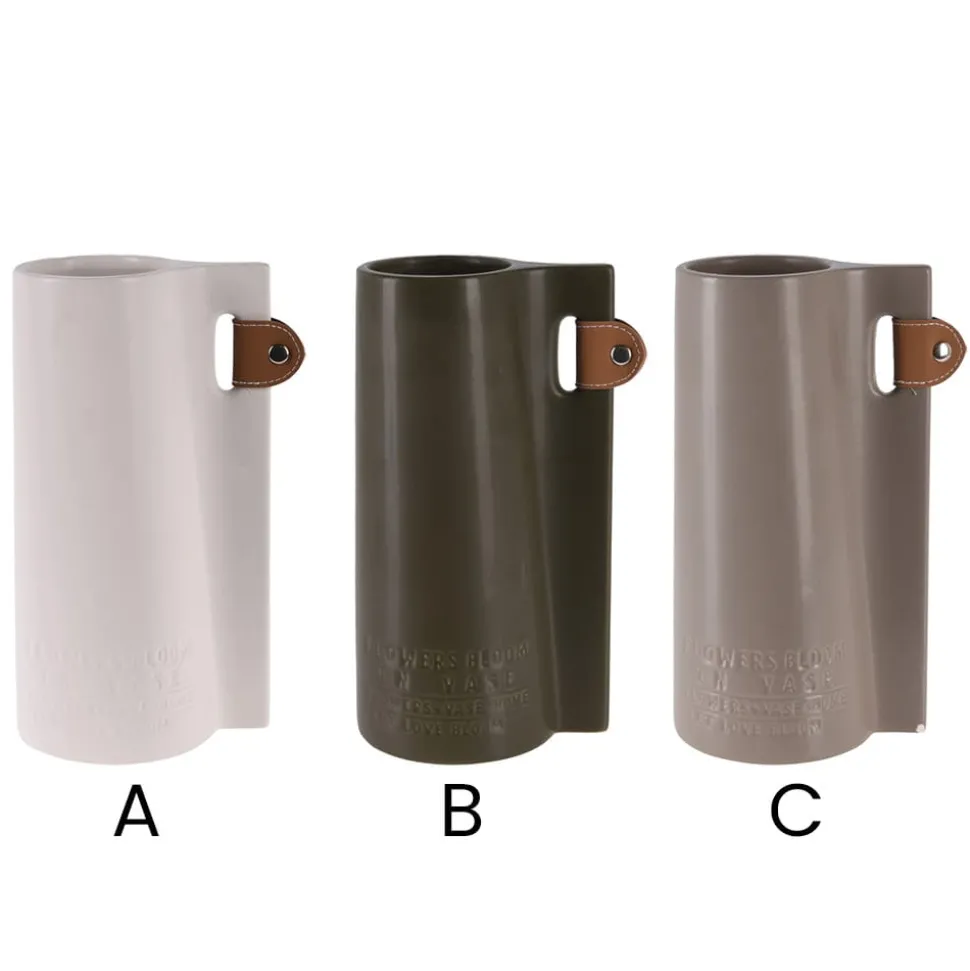 Vase décoratif uni en dolomite, 9,5 x 5″