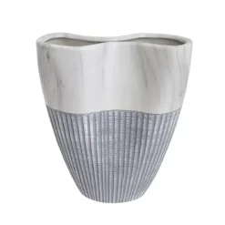 Vase en céramique grise, 10 x 7,5″