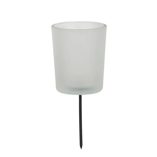 White candle holder pick, 6"