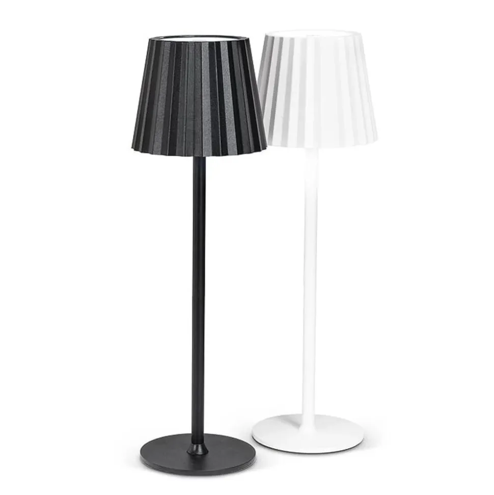White cordless dimmable LED table lamp, 15"