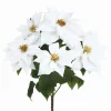 White velvet poinsettia bouquet, 22"