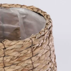 Woven rattan lined basket