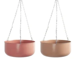 Zinc hanging planter, 4 x 9"